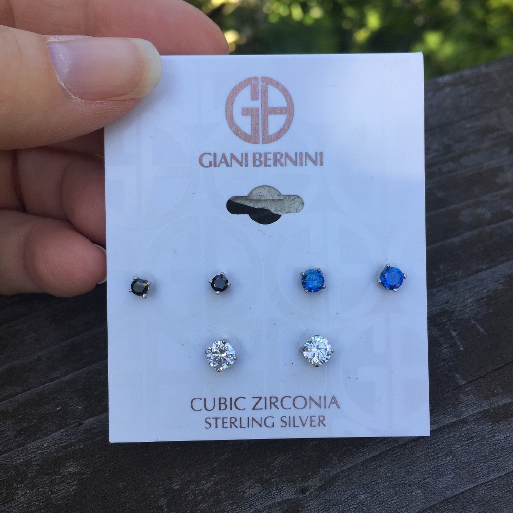 Giani Bernini Cubic Zirconia Trio Set Sterling
